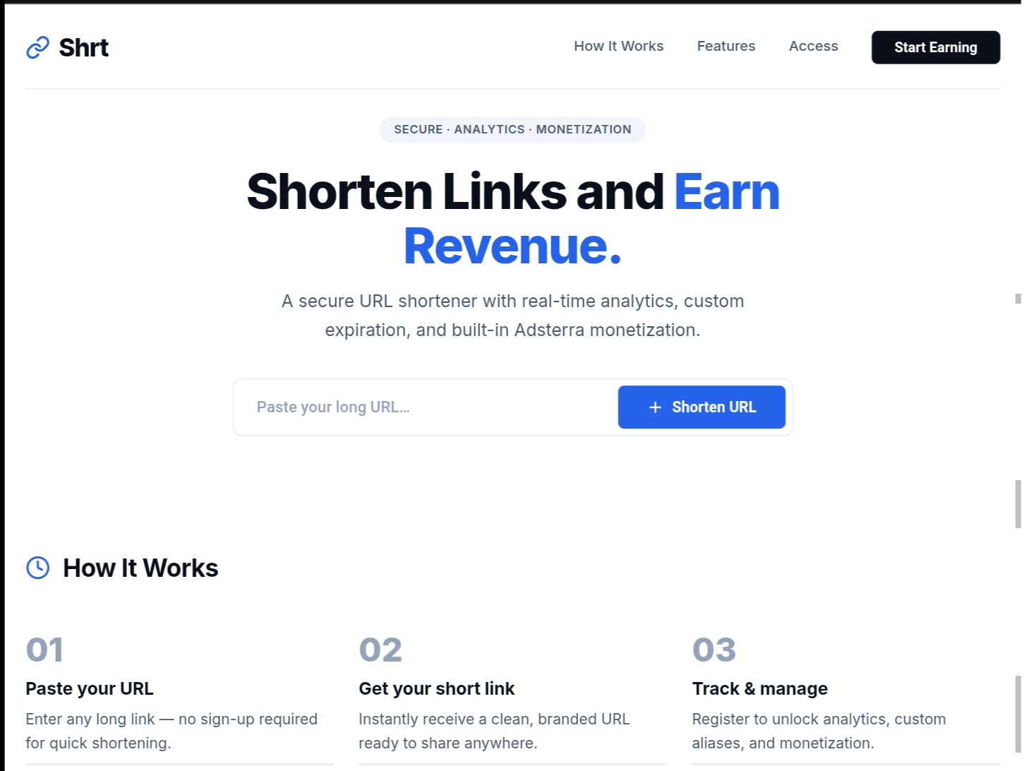 Custom URL Shortener — view1